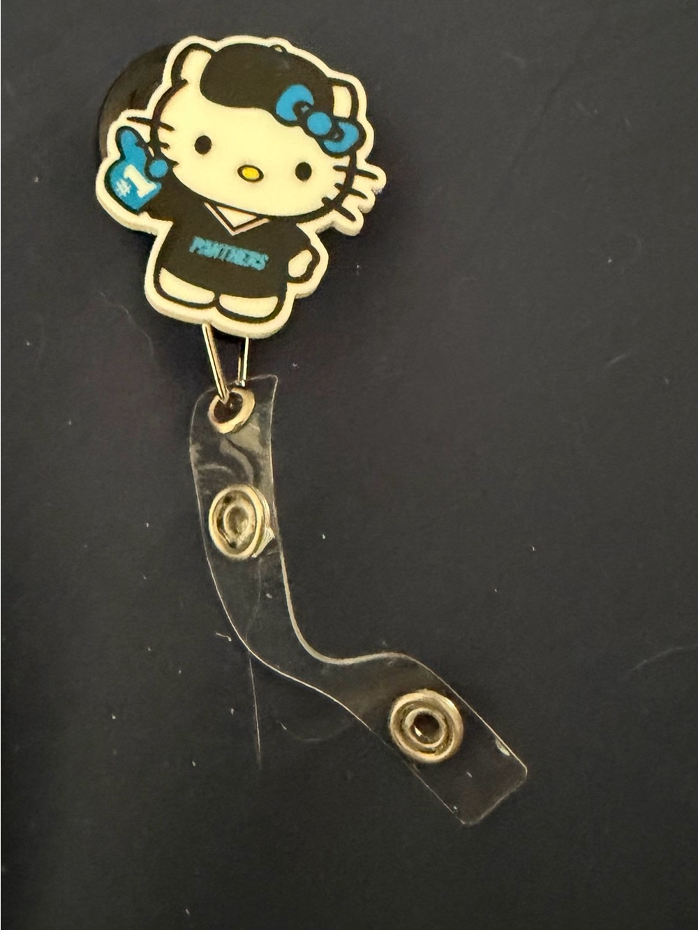 Hello Kitty Black & Blue Badge Reel ID Holder